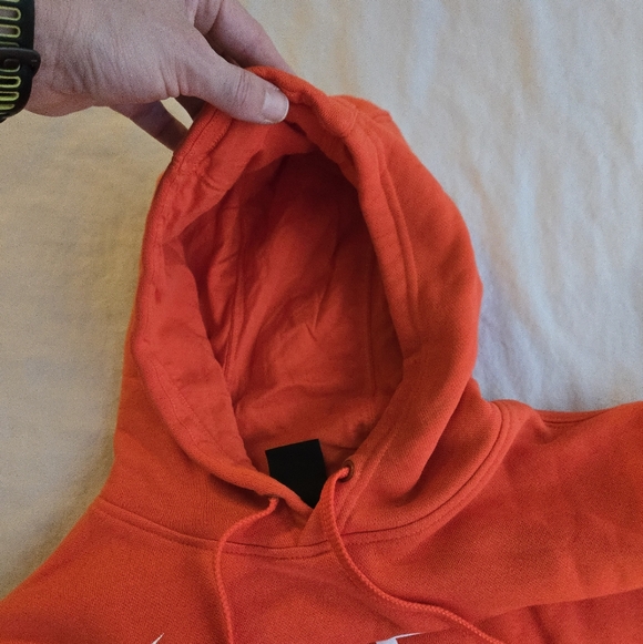 Nike WNBA Pullover Fleece Hoodie Men's Orange Hoodie with White Logo - Picture 11 of 12
